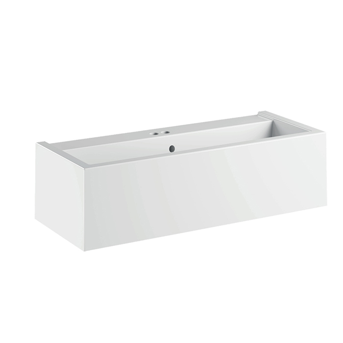 Раковина Kerasan Lavabi arredo 574301*2, прямоугольная 100x40 см, два отверстия под смеситель