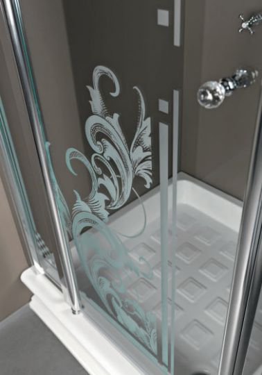 Квадратное душевое ограждение Kerasan Retro 9148N0 100х100 см схема 2