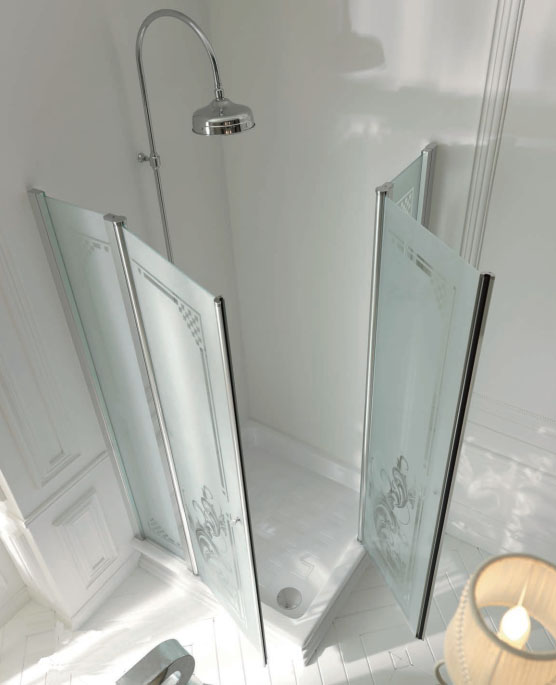 Изображение Квадратное душевое ограждение Kerasan Retro 9148N0 100х100 см