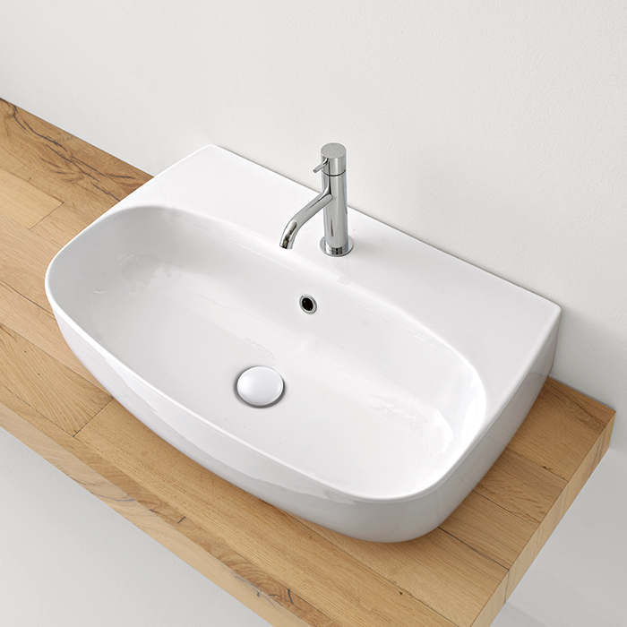 Подвесная раковина Kerasan Nolita 534201*1 , закругленная 70x45 см