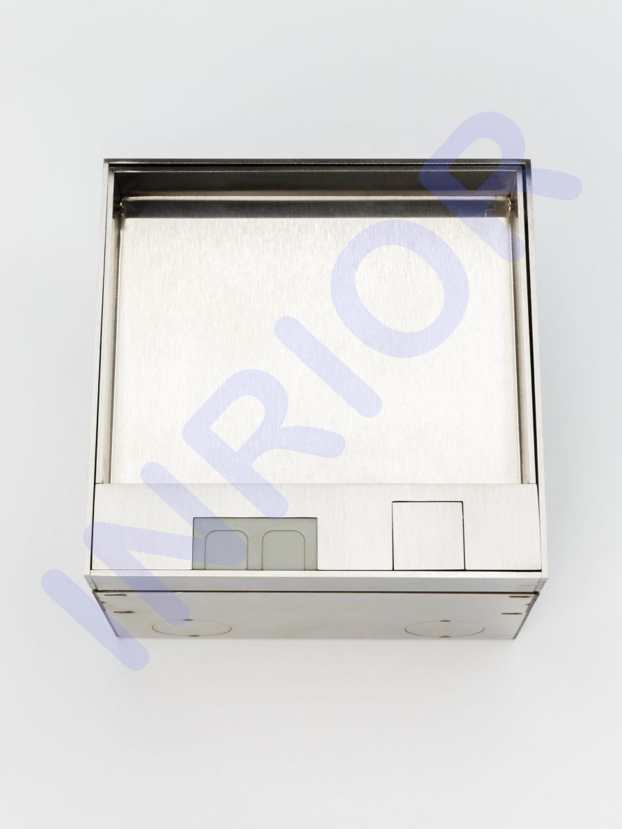 Розетка для скрытой установки INRIOR DB, в пол, в столешницу, влагозащитная IP55, на 2 EURO розетки, возможна установка информационных портов или USB