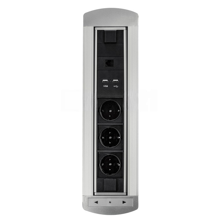 Сенсорный блок розеток FLIP (3 EURO, 2 USB, RJ45)