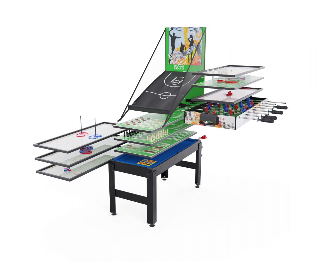 Игровой стол - трансформер 15 в 1 DFC 48" 122 x 61 см