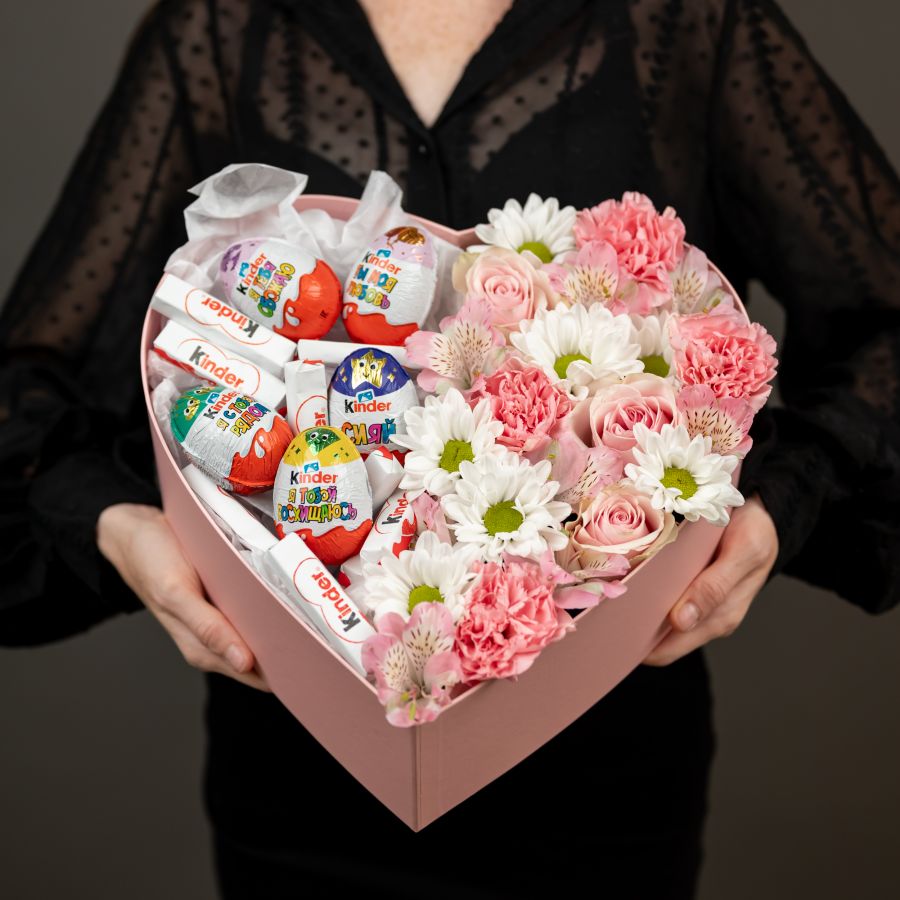 Сердце с киндерами (размер М)