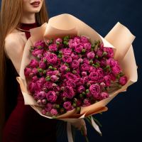 25 кустовых роз (сорт Мисти Баблз)