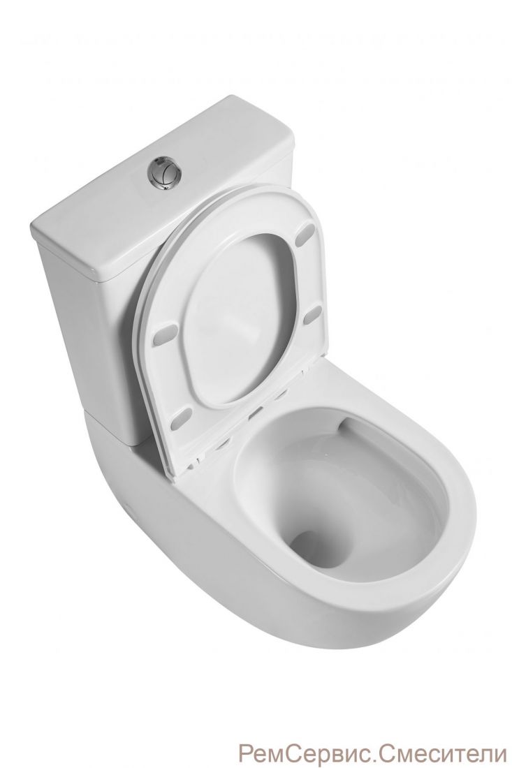 Унитаз-компакт D&K безободковый торнадо Matrix 630*365*840мм, сиденье микролифт, белый (DT1397516)