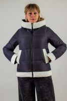 Демисезонная куртка с меховой отделкой, арт. 822 [черный]