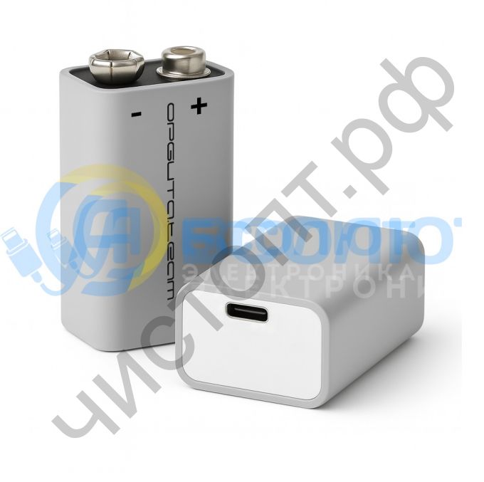 Аккум.Орбита 6F22 1000мАч (крона) (Li-ion,9В,заряд от Type-C)