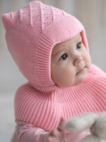 Шапка дет. "Капор " хб подкл, утепл. розовый 7529