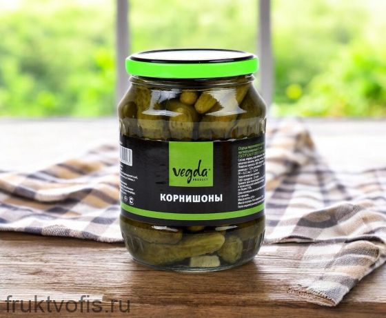 Огурцы соленые «Вегда» бочковые (ст/тв) 720мл/8шт Россия