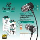 Гарнитура (науш.+микр.) для сотов. FaizFull FN12 3,5mm HD-Звучание HI-FI Аудио (Кожаная оплётка) черная