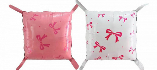 Фон для фотозоны "Шоколадка" Бантики Бело-розовые