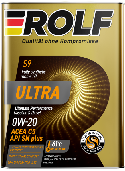 Rolf Ultra 0W-20 С5-SN plus, 4л