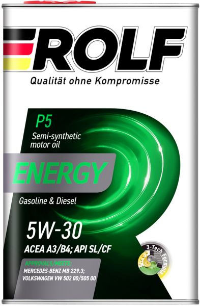 Rolf Energy 5W-30 ACEA A3/B4 API SL/CF, 4л