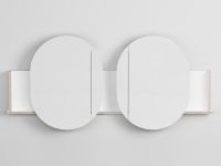 Зеркало настенное Cielo Theo Doppio комплект с полкой THSPDX - THSPCC - THSPSX 78х167х13 см схема 2