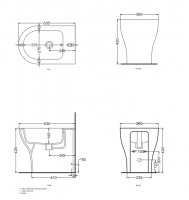 Биде напольное Cielo Enjoy Pro EJBIP схема 2