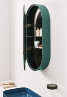 Зеркальный шкаф овальный Cielo I Catini CASPCOSX с крашенной рамой, открывающийся налево 90х50х12 см схема 4 Зеркальный шкаф овальный Cielo I Catini CASPCOSX с крашенной рамой, открывающийся налево 90х50х12 см схема 4