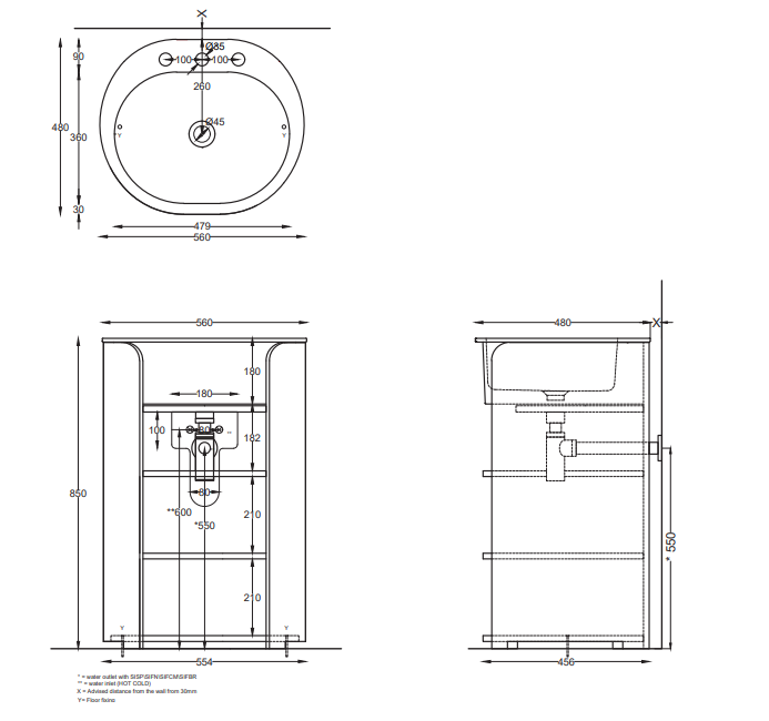 Тумба напольная Cielo I Catini Tiberio с открытыми полками CAMTE/CAMTL 56х46 см ФОТО