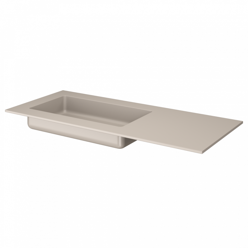 Изображение Раковина накладная Armadi Art Quatro 793-120-D-L 121х52 см, бежевая