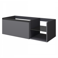 Тумба для раковины Armadi Art Quatro 790-M6-120, стеклянная полка справа, два блока (80+40) схема 1 Тумба для раковины Armadi Art Quatro 790-M6-120, стеклянная полка справа, два блока (80+40) схема 1