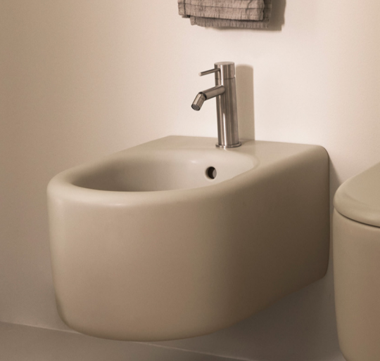 Биде подвесное Cielo Itaca ITBS с 1 отверстием под смеситель, крепеж в комплекте схема 5