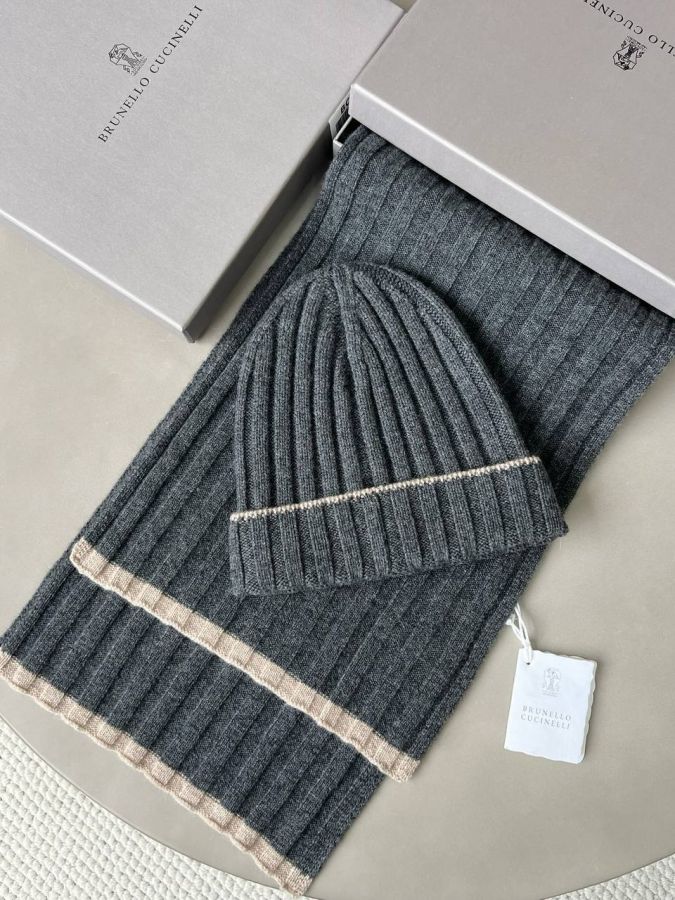 Комплект шапка шарф Brunello Cucinelli