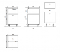 Ящик Cielo Luisa LUCL20 34х40х20 см схема 2
