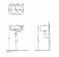 Накладная/подвесная овальная раковина Cielo Les Petites LPLAO46/LPLAO46SF 46х30х17 см схема 2