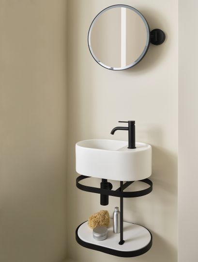 Накладная/подвесная овальная раковина Cielo Les Petites LPLAO46/LPLAO46SF 46х30х17 см схема 8