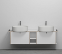 Тумба подвесная/напольная Cielo Theo 175 THMF175C2/THMF175C2SF из материала Fenix, с 2 дверцами и открытой полкой 175х63х38 см схема 7 Тумба подвесная/напольная Cielo Theo 175 THMF175C2/THMF175C2SF из материала Fenix, с 2 дверцами и открытой полкой 175х63х38 см схема 7