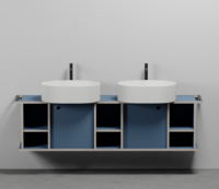 Тумба подвесная/напольная Cielo Theo 175 из материала Fenix, с 2 дверцами и 3 открытыми полками THMF175A2/THMF175A2SF 175х63х38 см схема 3 Тумба подвесная/напольная Cielo Theo 175 из материала Fenix, с 2 дверцами и 3 открытыми полками THMF175A2/THMF175A2SF 175х63х38 см схема 3