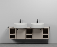 Тумба подвесная/напольная Cielo Theo 175 из материала Fenix, с 2 дверцами и 3 открытыми полками THMF175A2/THMF175A2SF 175х63х38 см схема 7 Тумба подвесная/напольная Cielo Theo 175 из материала Fenix, с 2 дверцами и 3 открытыми полками THMF175A2/THMF175A2SF 175х63х38 см схема 7