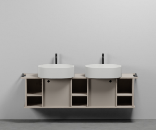 Тумба подвесная/напольная Cielo Theo 175 из материала Fenix, с 2 дверцами и 3 открытыми полками THMF175A2/THMF175A2SF 175х63х38 см схема 7 Тумба подвесная/напольная Cielo Theo 175 из материала Fenix, с 2 дверцами и 3 открытыми полками THMF175A2/THMF175A2SF 175х63х38 см схема 7