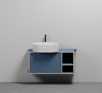 Тумба подвесная/напольная Cielo Theo 103 из материала Fenix, с дверцей и открытой полкой THMF103/THMF103SF 103х63х38 см схема 8