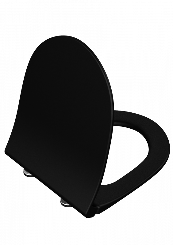 Сиденье для унитаза VitrA Sento круглое матовое черное дюропласт с микролифтом 120-483-009