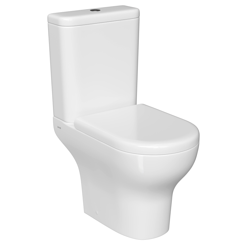 Унитаз-компакт напольный VitrA Zentrum с сиденьем микролифт белый 9012B003-7204