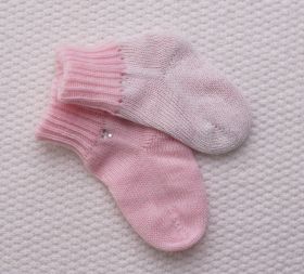Носки детские Потешки-Д 20007, розовые из мериноса на хб