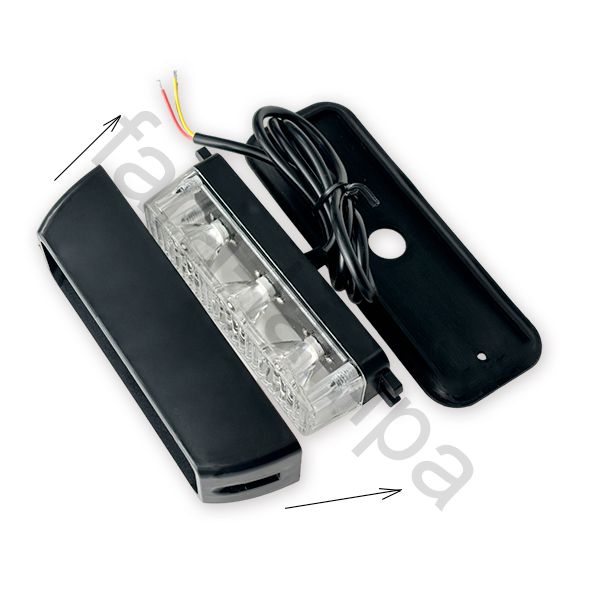 Проблесковый маячок дублер светодиодный 3 диода оранжевый 12-24 вольта