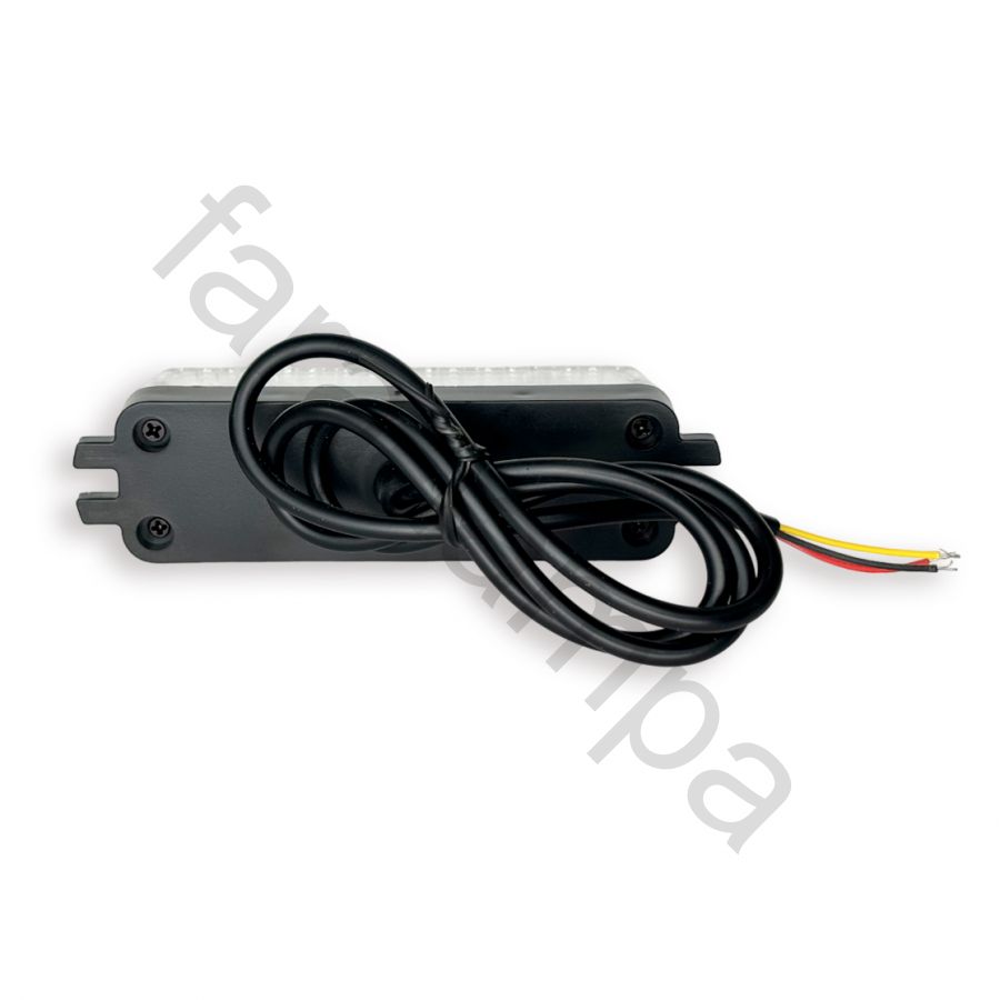 Проблесковый маячок дублер светодиодный 3 диода оранжевый 12-24 вольта