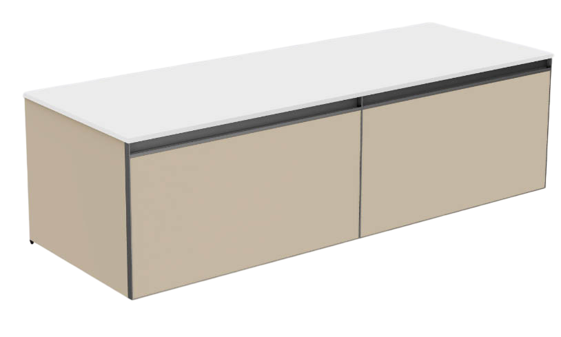 Изображение Тумба под раковину Armadi Art Quatro 790-M2-140, два блока (70+70), внутренняя подсветка