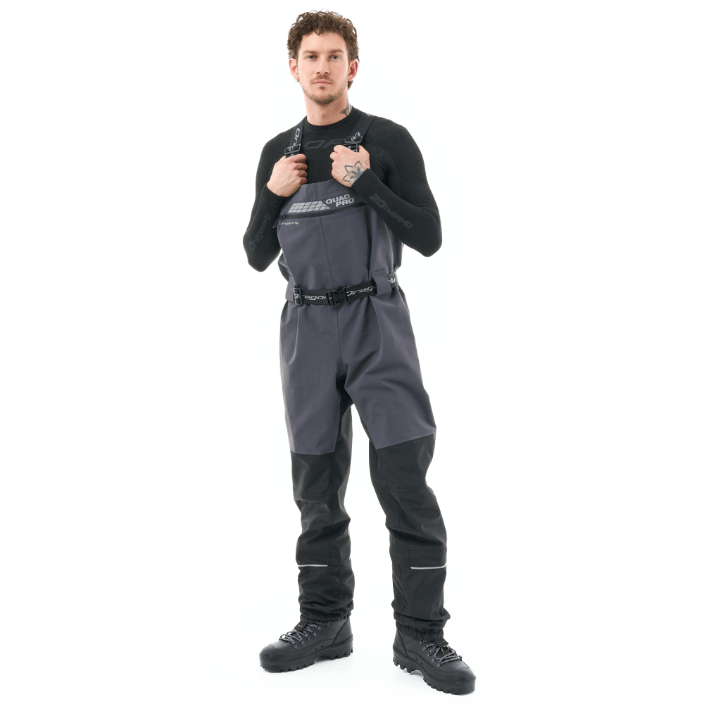 Вейдерсы мембранные QUAD PRO Man Grey - Black