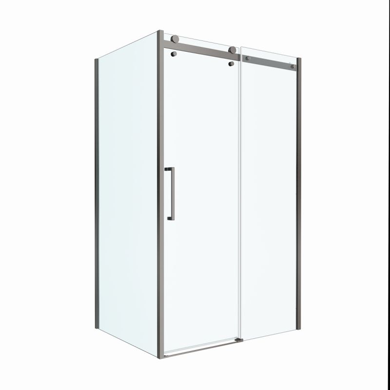 Душевой уголок BelBagno MARINO-2-AH-1-120/100-C-GM прямоугольный, оружейная сталь 120х100