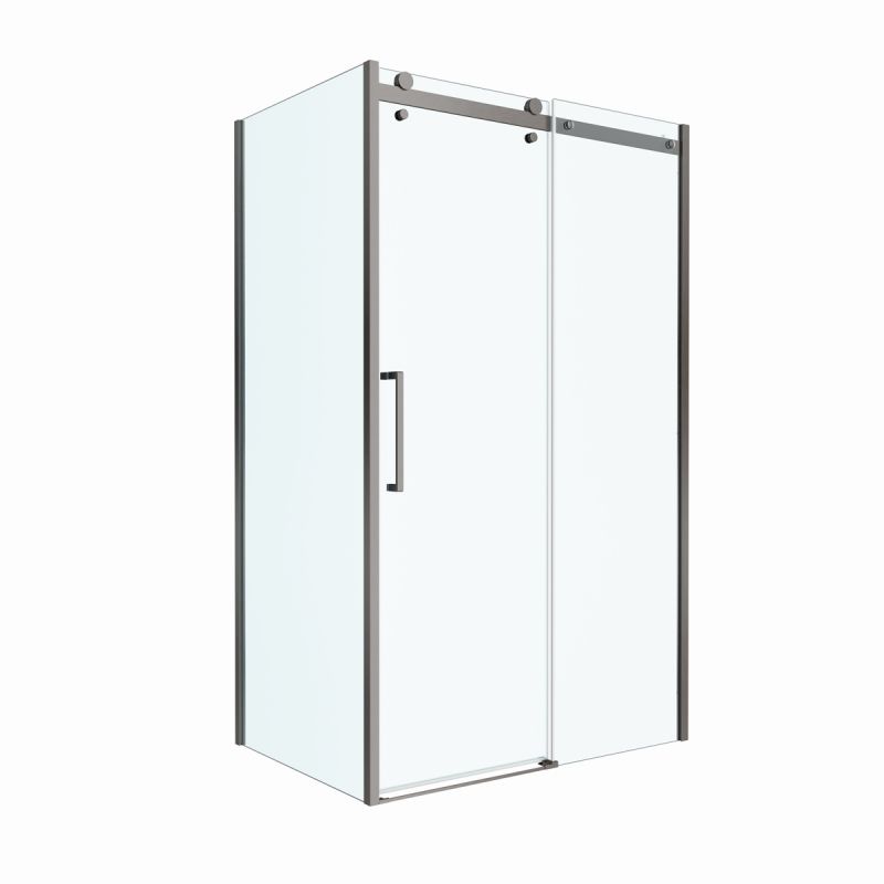 Душевой уголок BelBagno MARINO-2-AH-1-130/80-C-GM прямоугольный, оружейная сталь 130x80