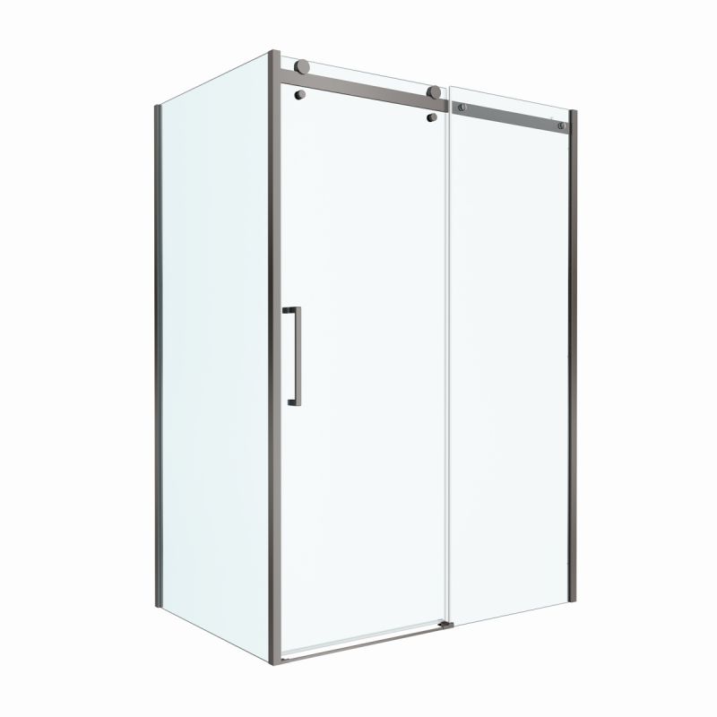 Душевой уголок BelBagno MARINO-2-AH-1-150/80-C-GM прямоугольный, оружейная сталь 150x80
