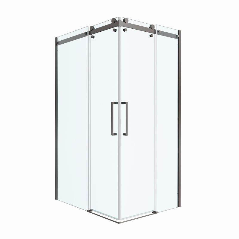 Душевой уголок BelBagno MARINO-2-AH-2-120/90-C-GM прямоугольный, оружейная сталь 120x90