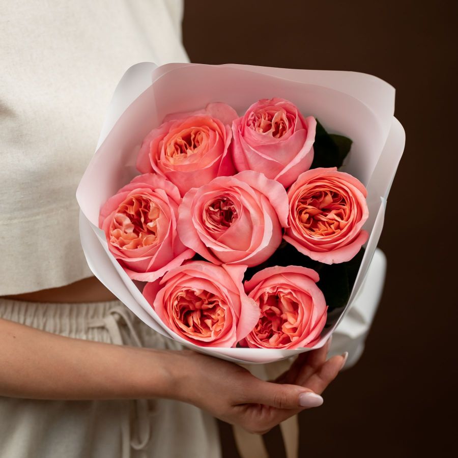 Пионовидная роза от 7 шт (Пинк Экспрешн)