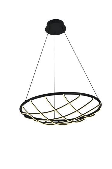 Люстра подвесная Alfa Light F3924-84 black 55W ?60*H15 0