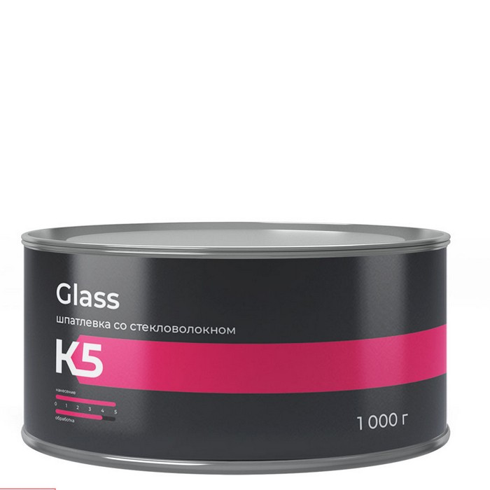 K5 Glass Шпатлевка со стекловолокном, 1кг.