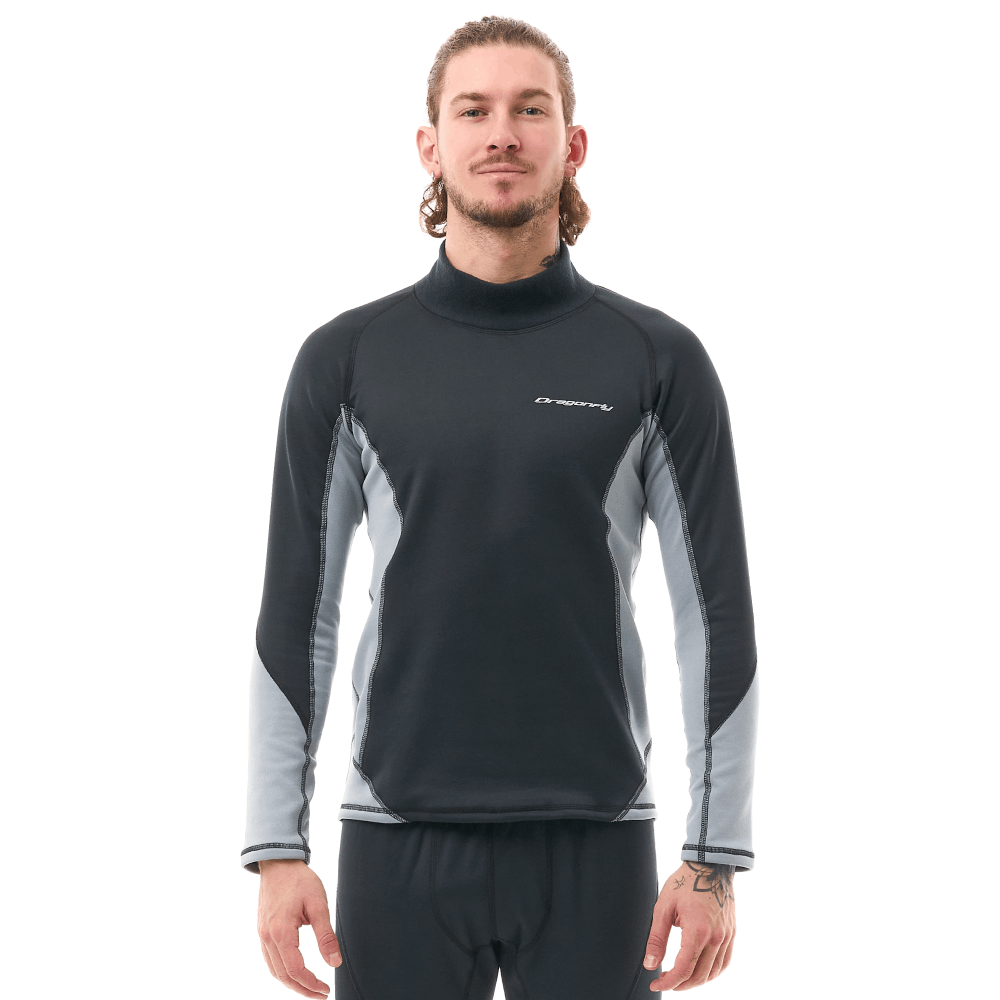 Термокофта зимняя с высоким воротом Man Black - Grey