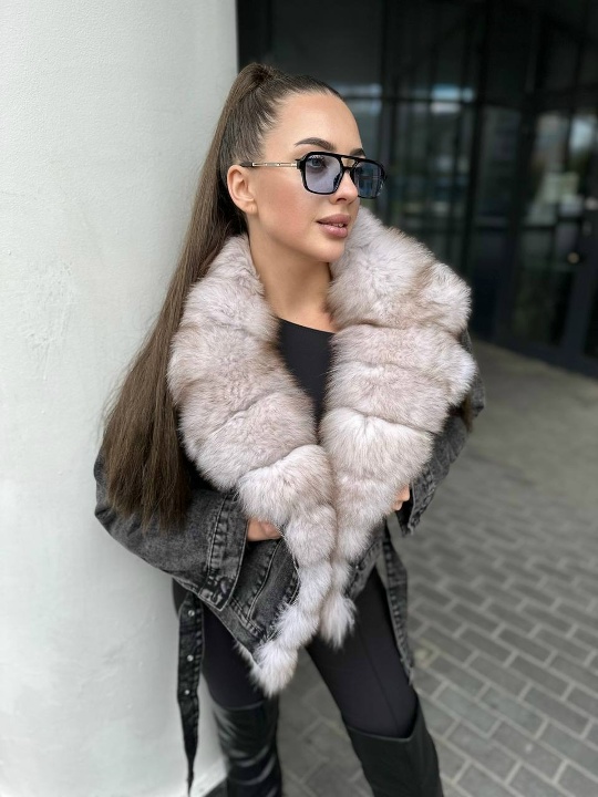 Джинсовка с натуральным мехом (утепленная)